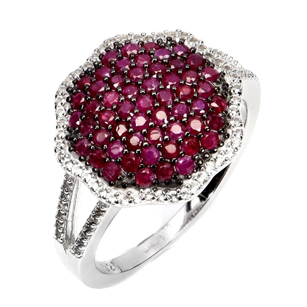 Natural Myanmar Ruby Ring in 925 Sterling Silver Size 9.5